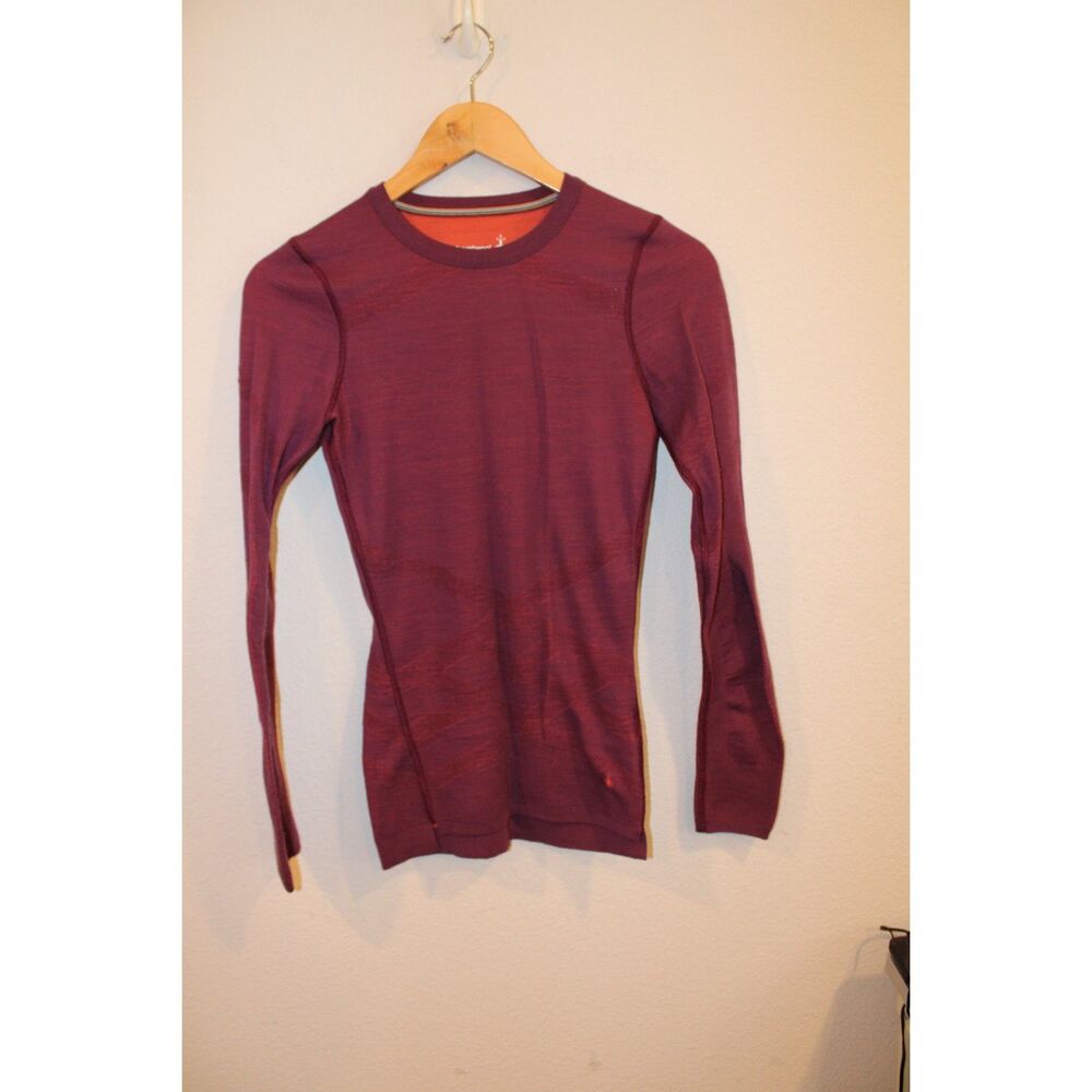 Smartwool pink and orange wool baselayer size xsmall